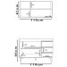Kit Armario Aereo 3 Portas e Balcao 119cm Nature Off White PLLA