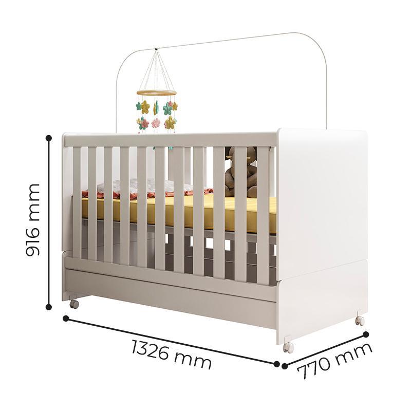 Berço Mini Cama Encanto Branco com Colchão Supreme - Peternella Móveis
