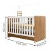 Berço Mini Cama Encanto Nature/Branco com Colchão Supreme - Peternella Móveis