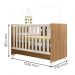 Berço Mini Cama Encanto Nature/Off White com Colchão Baby Physical - Peternella Móveis