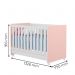 Berço Mini Cama Encanto Rosê/Branco com Colchão Baby Physical - Peternella Móveis 