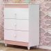 Cômoda Ternura 3 Gavetas - Rosê/Branco - Peternella Móveis