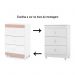 Cômoda Ternura 3 Gavetas - Rosê/Branco - Peternella Móveis