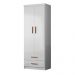 Guarda Roupa Infantil Ônix 2 Portas e 2 Gavetas Flex Branco - Peternella Móveis