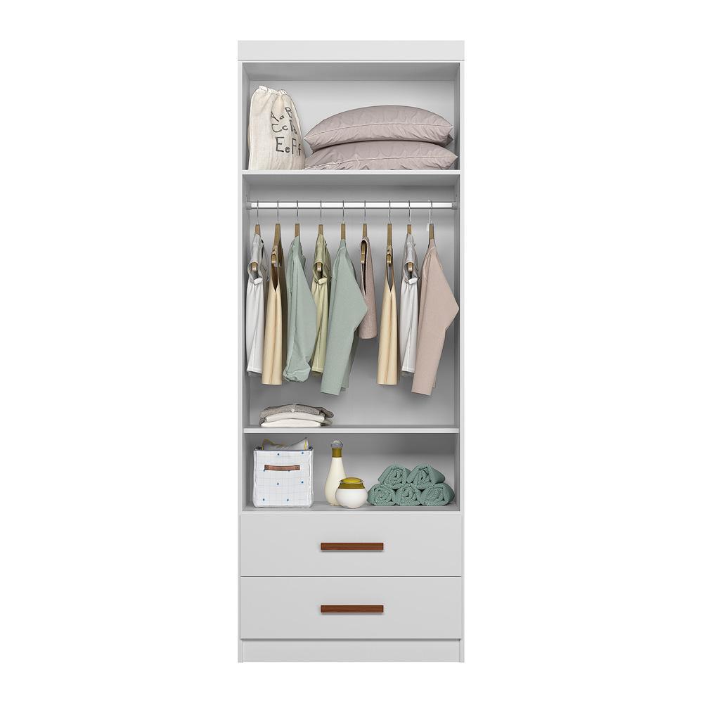 Guarda Roupa Infantil Ônix 2 Portas e 2 Gavetas Flex Branco - Peternella Móveis