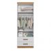 Guarda Roupa Infantil Ônix 2 Portas e 2 Gavetas Flex Nature/Branco - Peternella Móveis