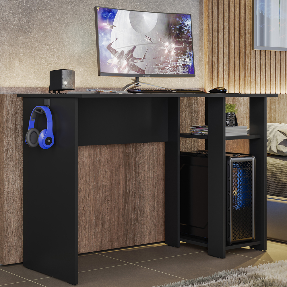 Mesa Gamer Para Computador 5050 Preto Fosco PLLA