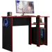 Mesa Gamer Slim Preto Fosco Texturizado Vermelho PLLA