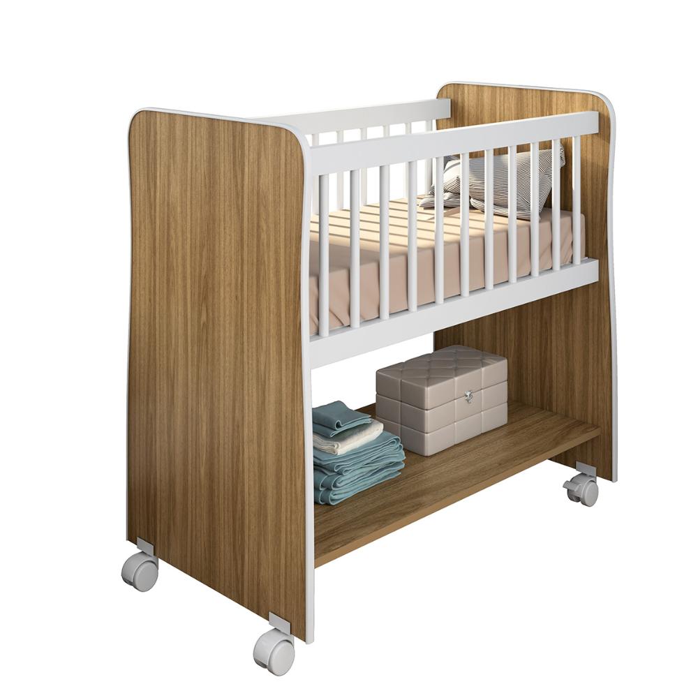Mini Berço Nature/Branco Rubi Kasa Sofá