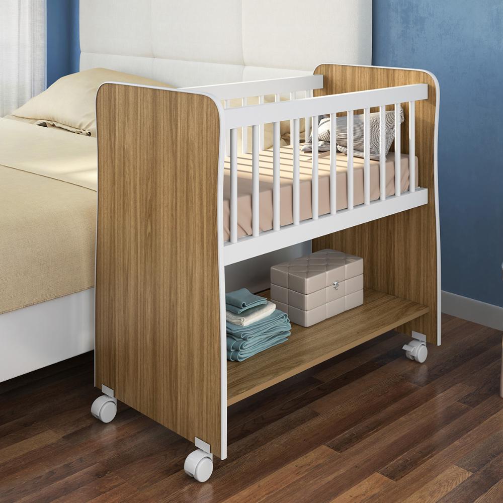 Mini Berço Nature/Branco Rubi Kasa Sofá
