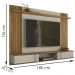 Painel Suspenso 180 cm 2 Portas DEN 8700 Off White Nature PLLA