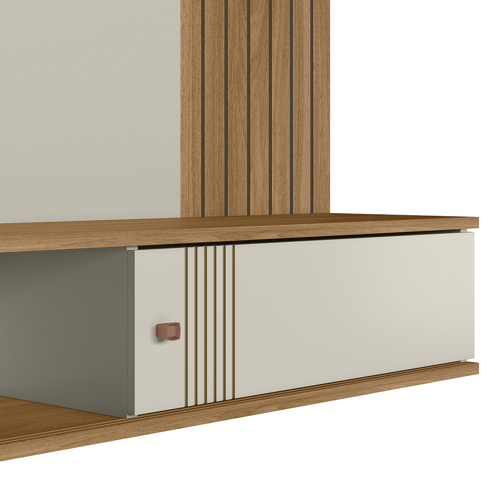 Painel Suspenso 180 cm 2 Portas DEN 8700 Off White Nature PLLA