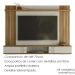 Painel Suspenso 180 cm 2 Portas DEN 8700 Off White Nature PLLA