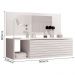 Penteadeira Suspensa Joy  Com Espelho Nature Off White PLLA
