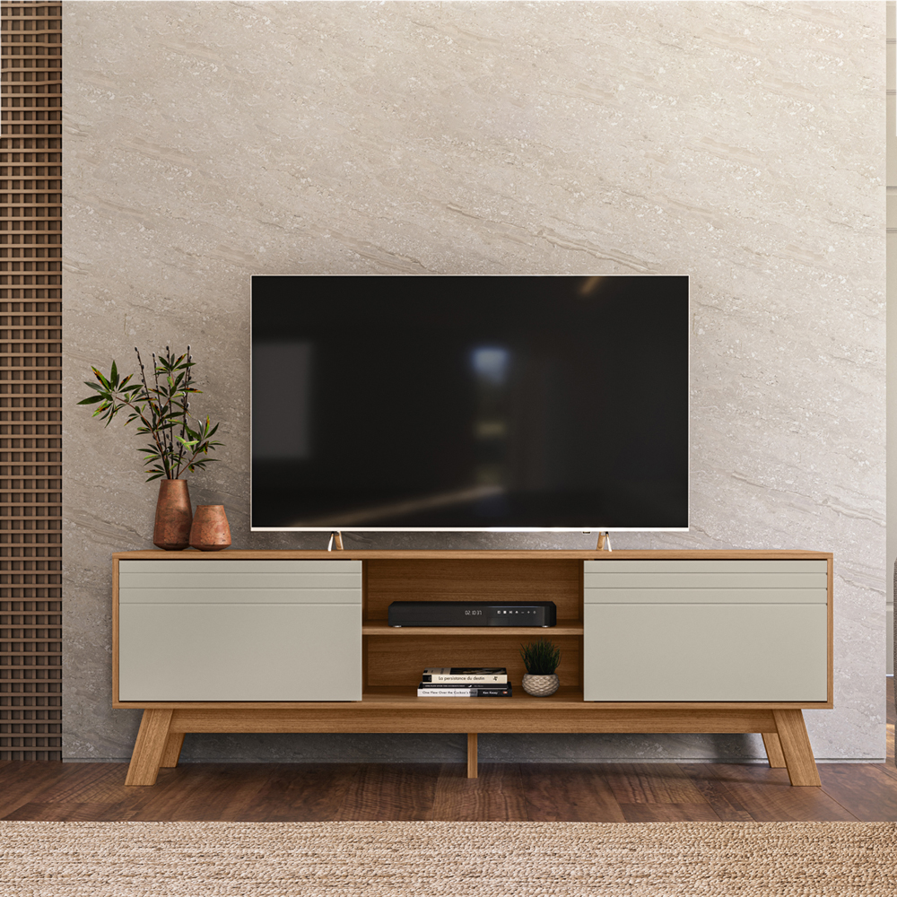 Rack Bancada Para TV 70 Polegadas 5850 Nature Off White PLLA