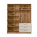 Roupeiro Infantil 9600 04 Portas 03 Gavetas Nature Off White PLLA