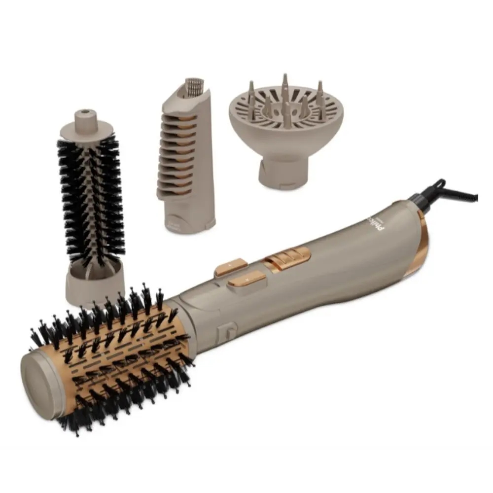 Escova Secadora Rotativa 5 em 1 Philco PER03 2 Velocidades 1300W Cerdas de Nylon Bivolt