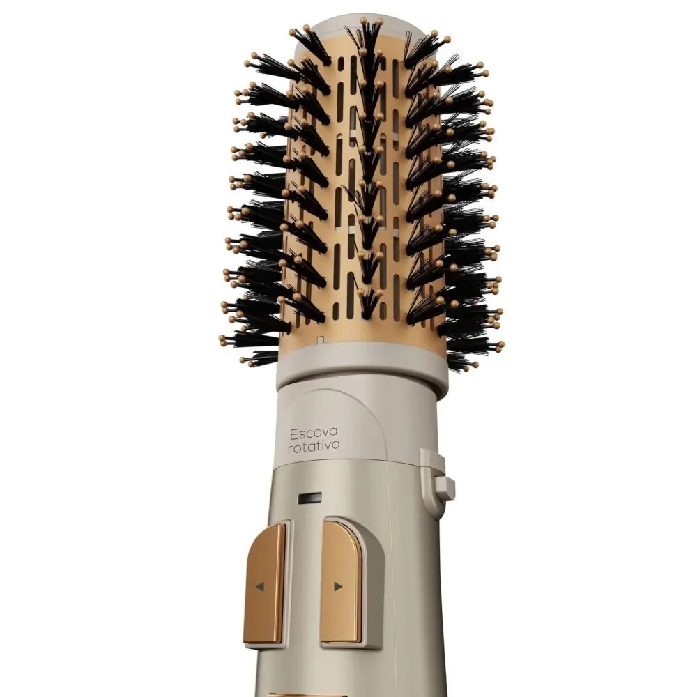 Escova Secadora Rotativa 5 em 1 Philco PER03 2 Velocidades 1300W Cerdas de Nylon Bivolt