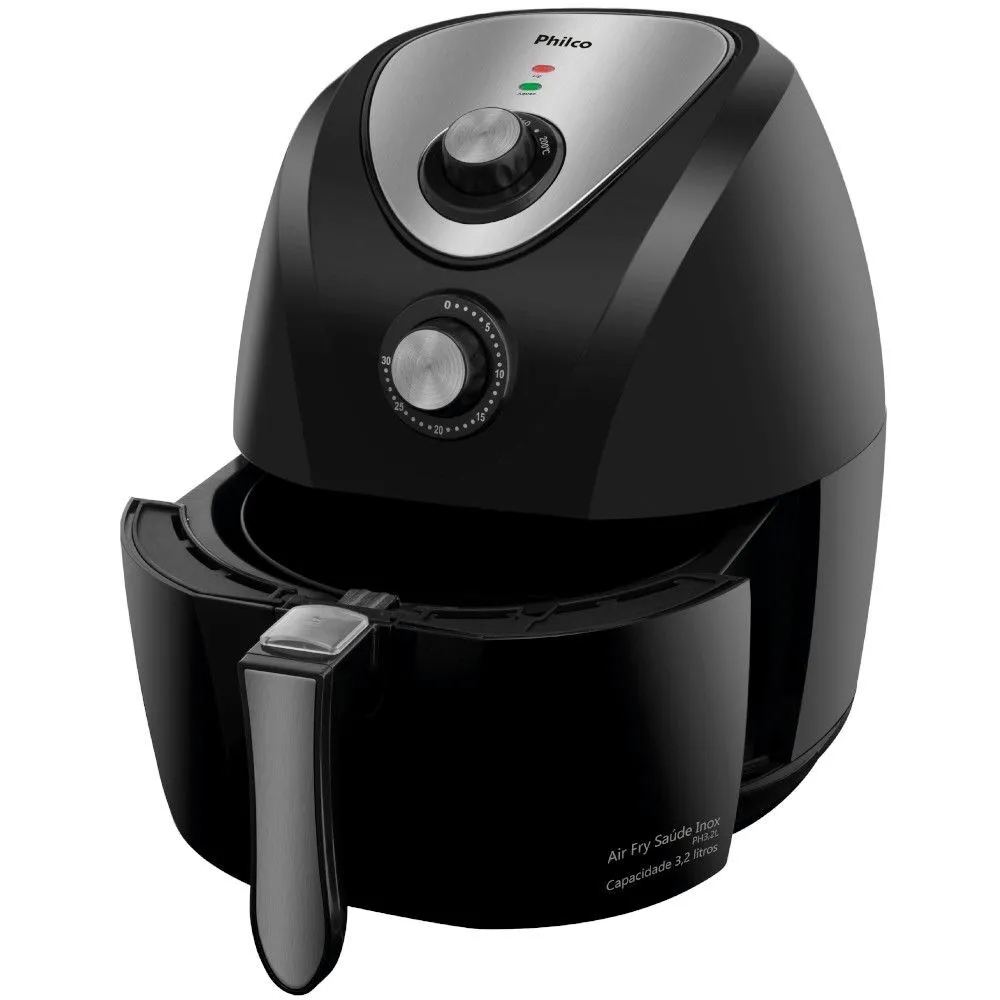 Fritadeira Elétrica Philco Air Fryer Saúde 1400W 3,2L sem Óleo 220V
