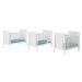 Berço Mini Cama Universo com 4 Rodízios Branco - Phoenix Baby