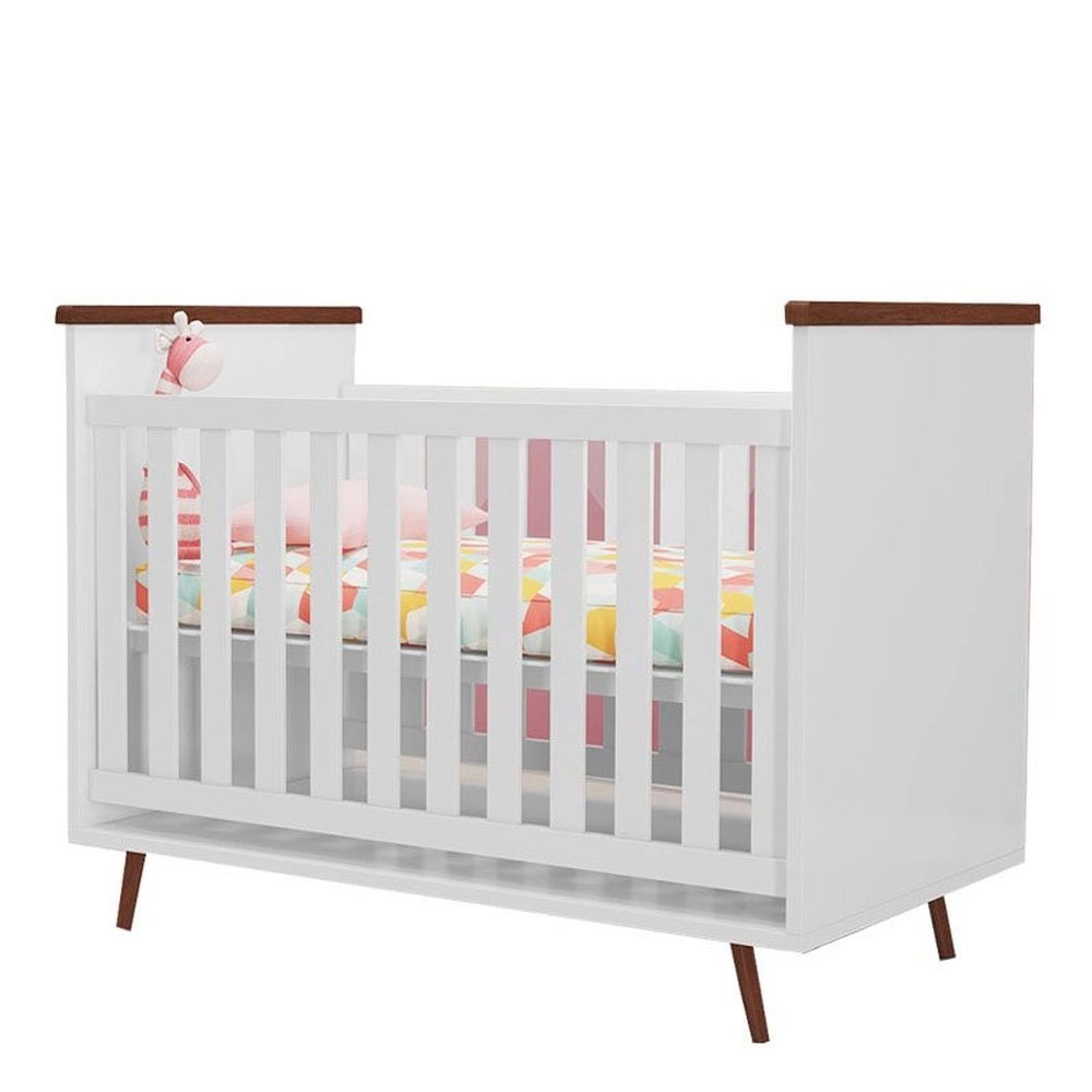 Berço Retrô Baby Wood Branco - Phoenix Baby