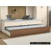 Bicama Solteiro Cama Auxiliar 100% MDP Chiara Off White/Carvalho - Phoenix