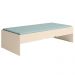 Bicama Solteiro Cama Auxiliar 100% MDP Chiara Off White/Carvalho - Phoenix