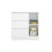 Cômoda 3 Gavetas e 1 Porta Branco Ane - Phoenix Baby