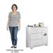Cômoda Infantil 1 Porta e 3 Gavetas Ane Branco - Phoenix