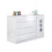 Cômoda Infantil Livia 01 Porta e 04 Gavetas Branco - Phoenix Baby