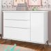 Cômoda Infantil Retrô Melinda 1 Porta e 3 Gavetas Branco - Phoenix Baby