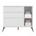 Cômoda Infantil Retrô Melinda 1 Porta e 3 Gavetas Branco - Phoenix Baby