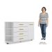 Cômoda Infantil com Cantoneira e 4 Gavetas 100% MDF New Lorena Branco - Phoenix
