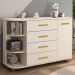 Cômoda Infantil com Cantoneira e 4 Gavetas 100% MDF New Lorena Off White - Phoenix