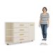 Cômoda Infantil com Cantoneira e 4 Gavetas 100% MDF New Lorena Off White - Phoenix