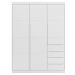 Guarda Roupa Infantil 3 Portas 4 Gavetas Pérola Branco - Phoenix