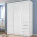 Guarda Roupa Infantil 3 Portas 4 Gavetas Pérola Branco - Phoenix