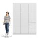 Guarda Roupa Infantil 3 Portas 4 Gavetas Pérola Branco - Phoenix