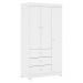 Guarda Roupa Infantil 3 Portas Cômoda 3 Gavetas Duda Branco  - Phoenix