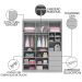 Guarda Roupa Infantil 3 Portas e 4 Gavetas Pérola Cinza - Phoenix