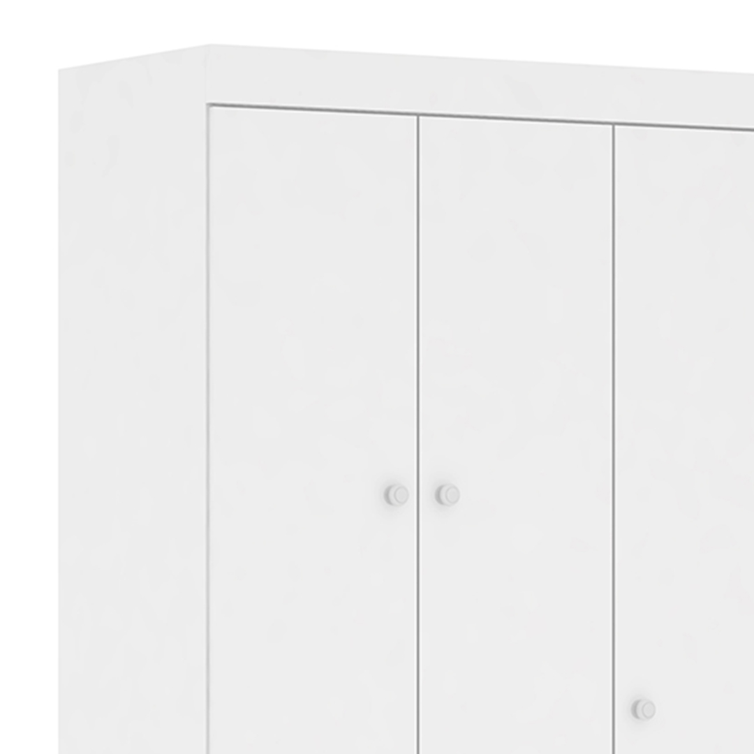 Guarda Roupa Infantil 99cm 3 Portas 3 Gavetas Duda Branco    - Phoenix