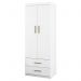 Guarda Roupa Infantil Chiara 2 Portas e 2 Gavetas Branco - Phoenix Baby