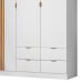 Guarda Roupa Infantil Detalhe Ripada 3 Portas Ayla Branco    - Phoenix