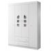 Guarda Roupa Infantil Lívia 4 Portas e 2 Gavetas Branco - Phoenix Baby