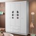 Guarda Roupa Infantil Lívia 4 Portas e 2 Gavetas Branco - Phoenix Baby