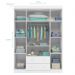 Guarda Roupa Infantil Lívia 4 Portas e 2 Gavetas Branco - Phoenix Baby