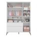 Guarda Roupa Infantil Retrô Melinda 3 Portas e 2 Gavetas Branco - Phoenix Baby