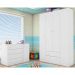 Jogo Quarto Infantil Guarda Roupa e Cômoda Helena Branco - Phoenix