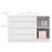 Jogo de Quarto Infantil Eloisa com Guarda Roupa 2 Portas e Cômoda Branco - Phoenix Baby