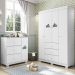 Jogo de Quarto Infantil Guarda Roupa e Cômoda Ane Branco - Phoenix